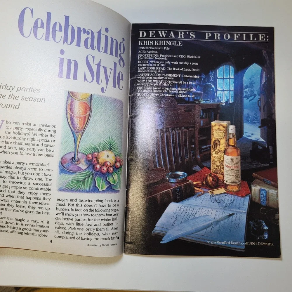 Vintage Holiday‎ Party Guide Military Lifestyle Magazine 1993 Recipes Decor